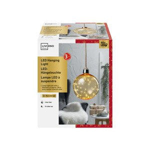 LIVARNO home Decorative LED Hanging Bulb String Light for Indoor Ambiance